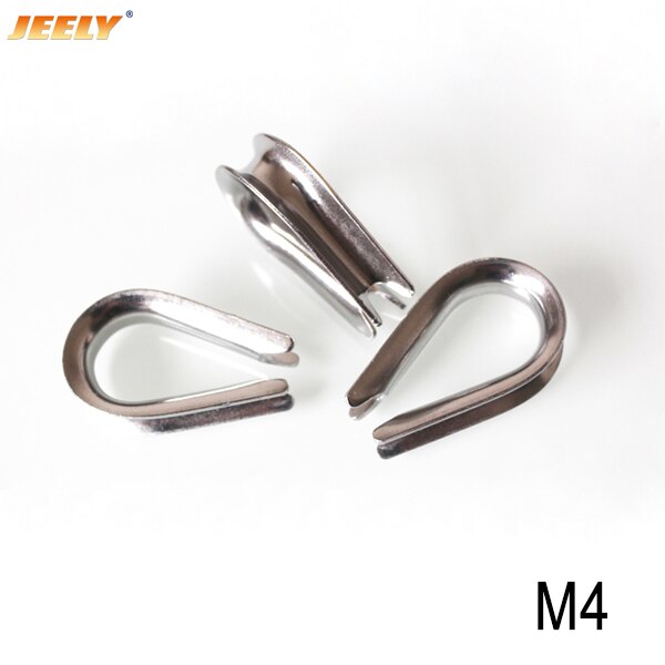 Jeely 10 stuks 2/3/4/5/6/8/10/12/14/16/18/20/22mm lierkabelkous voor maritieme/bootbeslag: M4