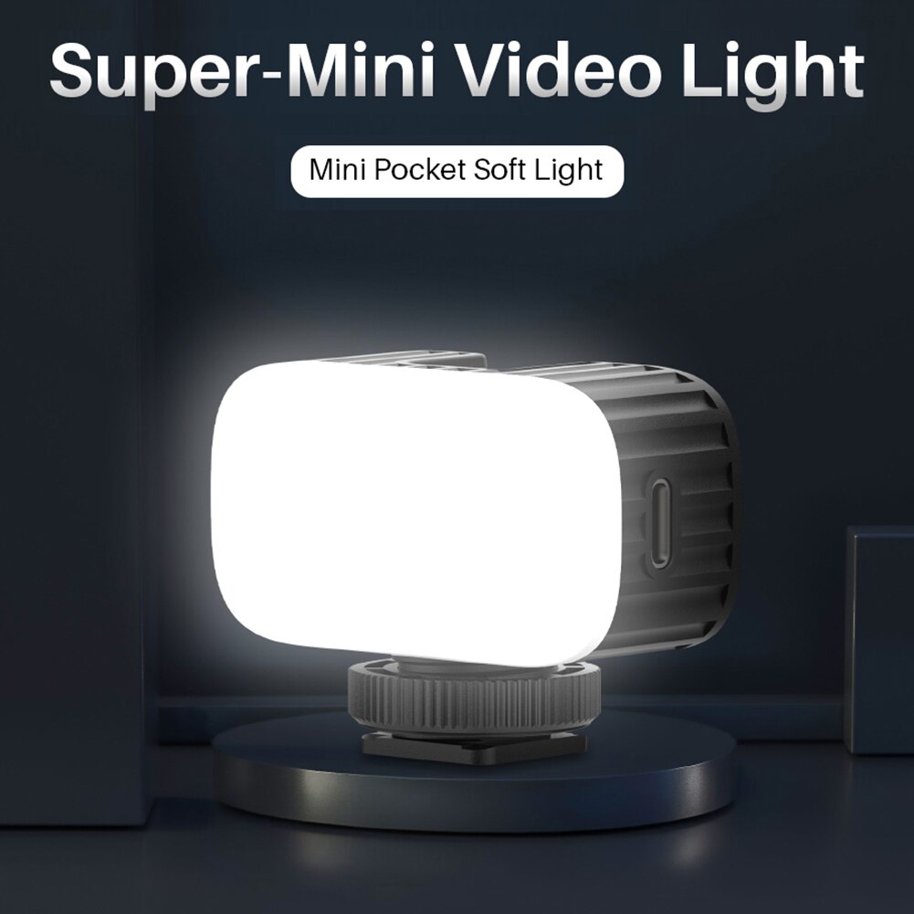 Mini DSLR Langlebige LED Video Füllen Licht Studio Live Rundfunk 5600K Kompakte Telefon Füllen Licht USB C Ladung Tragbare kamera Licht