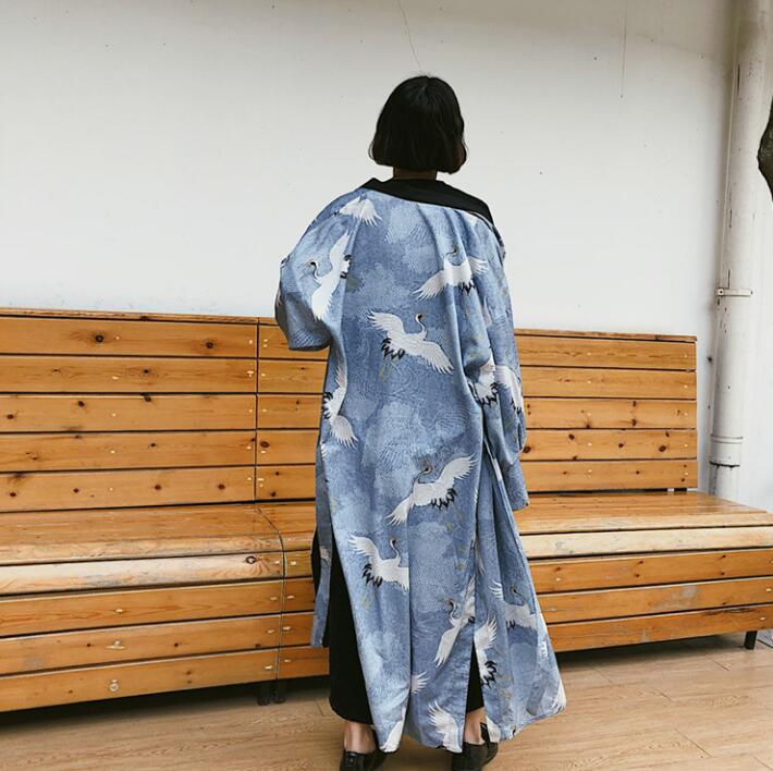 Manteau Long et fin pour femme, Kimono japonais, Cardigan, Yukata, vêtement d'extérieur