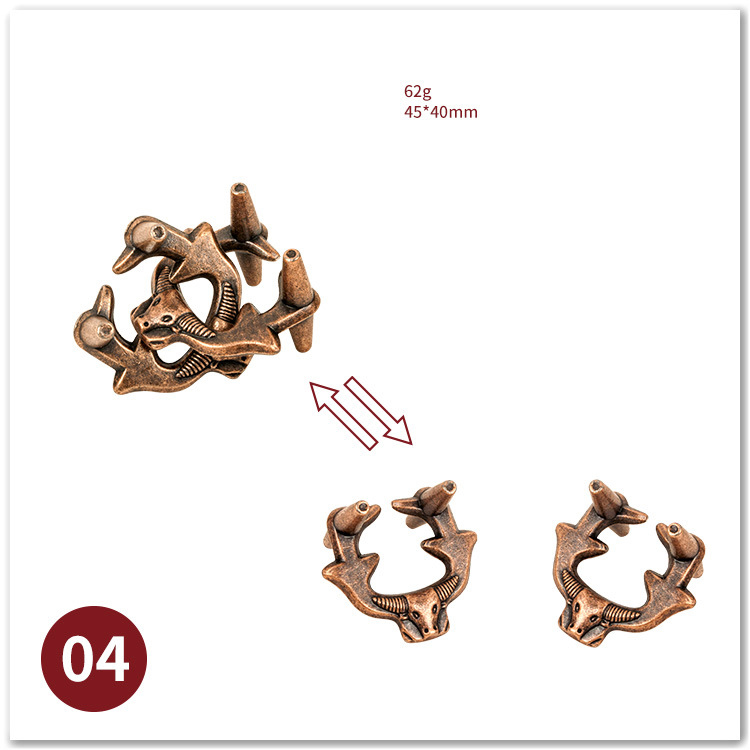 Classic IQ Metal Brain teaser Magic Baffling Puzzles Game Toys For Children Adults Funny Metal Puzzle