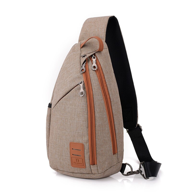 Adult/Teenager Large Capacity Chest Pack Man&#39;sMessenger Bags Men&#39;s School Bag Modern Shoulder Bag Unisex Crossbody Bag For Man: Khaki