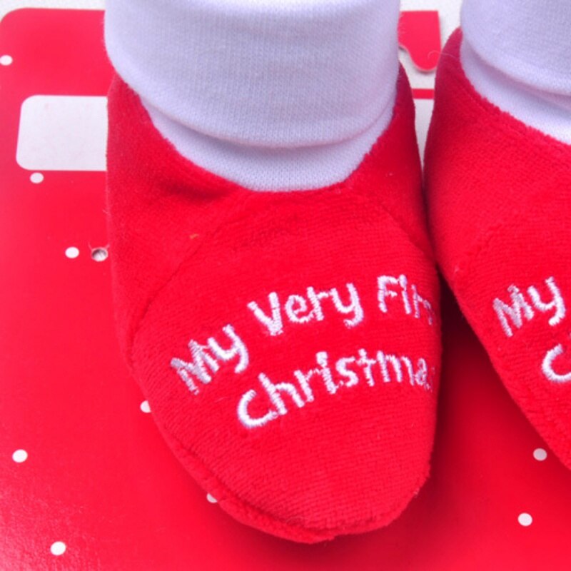 Toddler Cotton Baby Socks Christmas Socks For Newborns Anti Slip Soles For Child Boy Girl Baby Socks