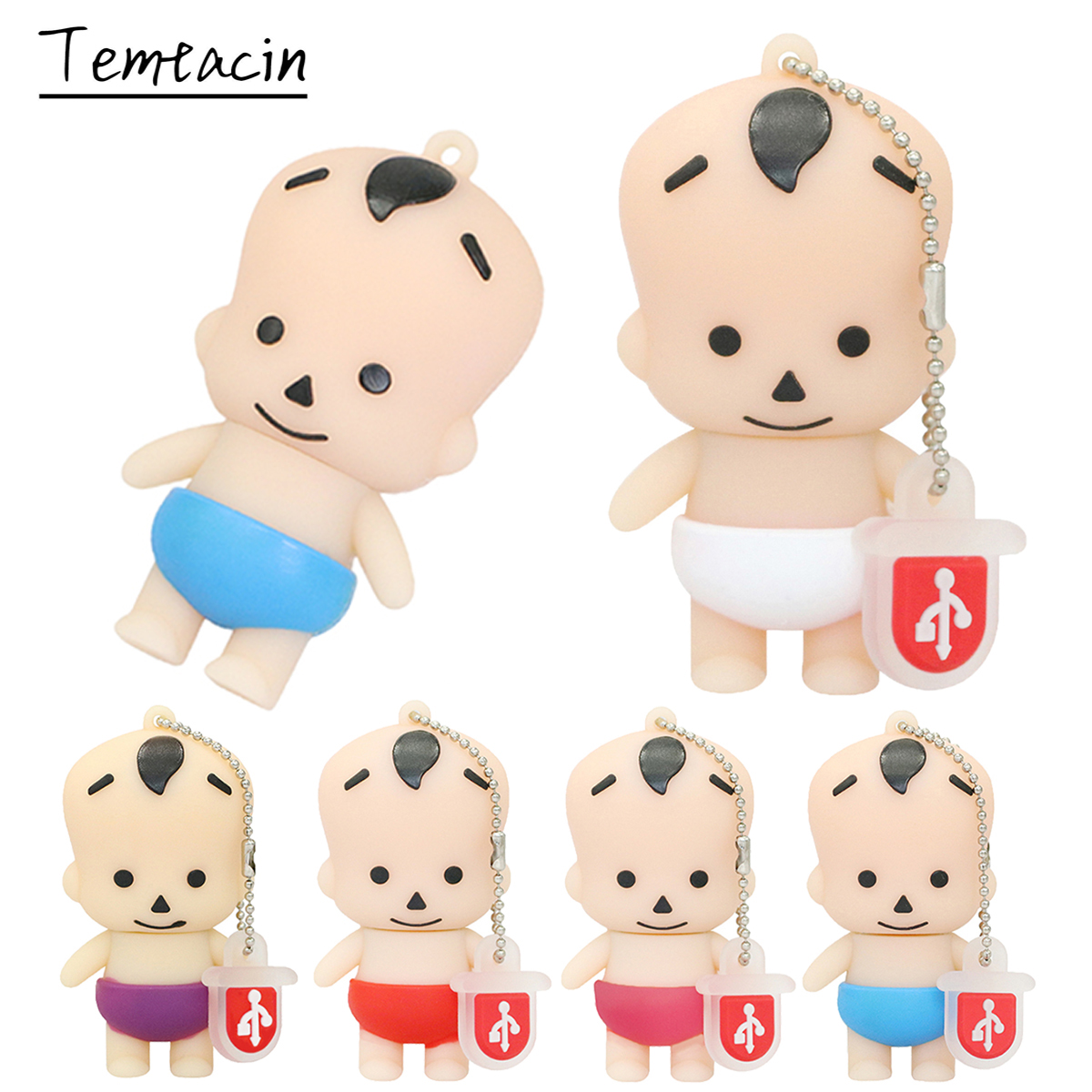 Cartoon Pen-drive 128GB Cle USB Memoria Infant Baby USB Flash Drive 256GB Pendrive 64GB 32GB 16GB 8GB Pen Drive USB Memory Stick