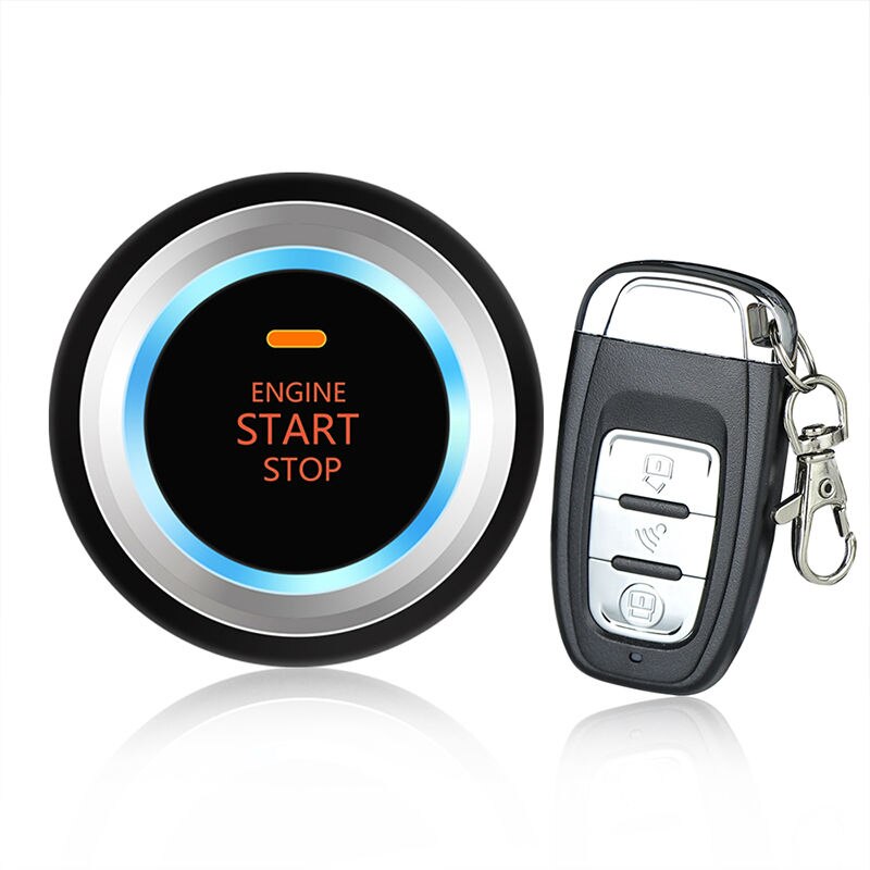 Smart One-button Start Car Alarm System Push Engine Start Stop Button Lock Ignition Immobilizer With Remote Keyless Alarm System