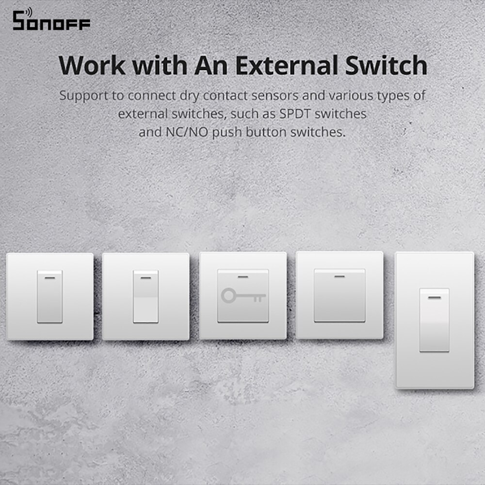 SONOFF MINIR2 Two-way Wifi Mini Switch Timer Wireless Switches Smart Home Automation Compatible with eWelink Alexa Google Home