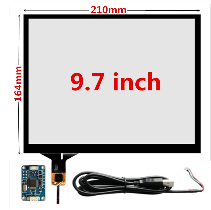 9,7 zoll 210mm * 164mm Raspberry Pi tablet PC industrie Kapazitiven Touch Digitizer Touch screen panel Glas USB fahrer bord