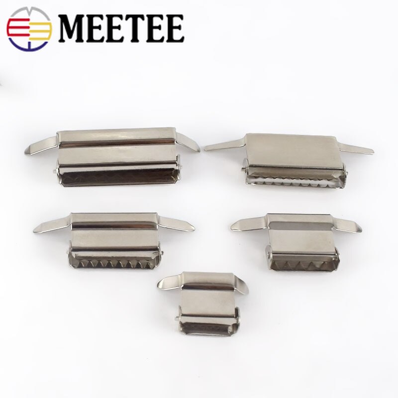 100 stücke Hosenträger Hosen Gürtel Metall Gurt Clip Schnalle Elastische Clip Tasten Schnur Stopper DIY Handwerk Zubehör KY2143