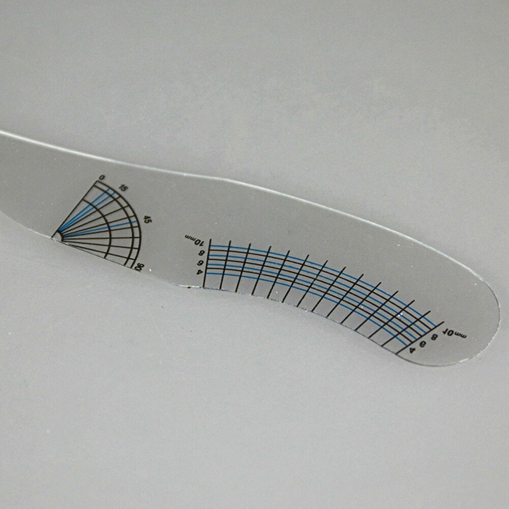 Reusable Curling Degree Measuring Makeup Tool Styling Penciling Eyebrow Portable Positioning Setting Eyelash Ruler