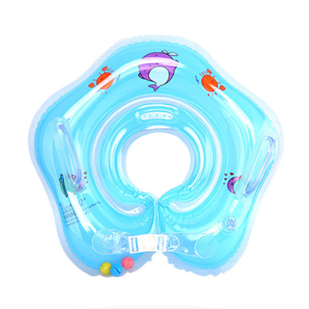 Baby Swimming Neck Float Inflatable Ring Baby Pools Accessories Newborn Neck Wheels Bathing Circle Safety Neck Float Bath Toy: PJ3286C