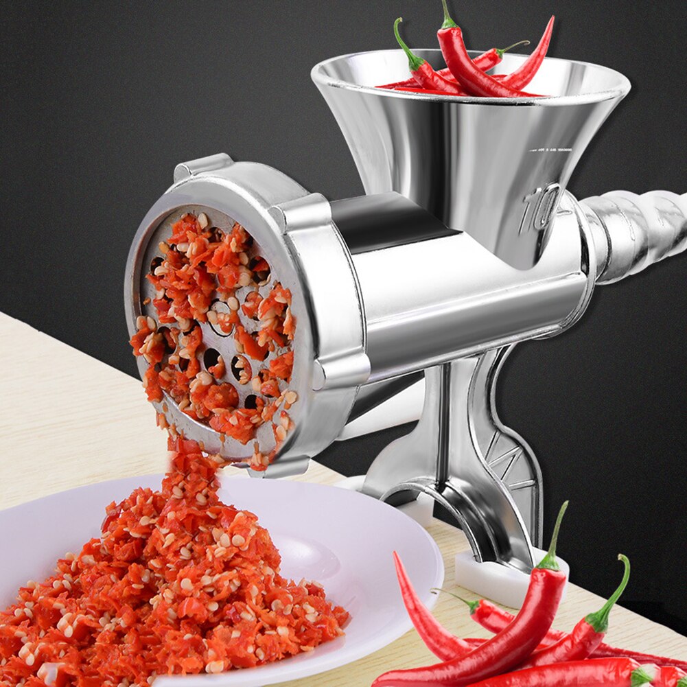 Manuell köttkvarn handdriven nötkött pasta nudlar korv tillverkare prylar aluminium slipmaskin köksredskap