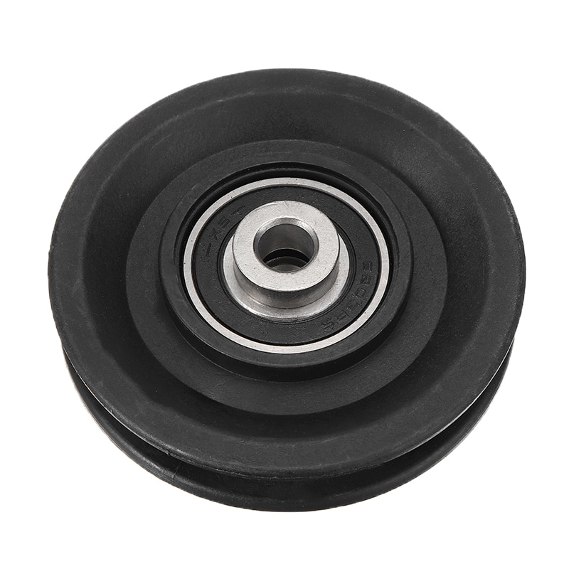 1 pieza de 3,5 "90mm, rodamiento de nailon negro, Cable de rueda de polea, accesorios universales de equipo de entrenamiento de fuerza y Fitness