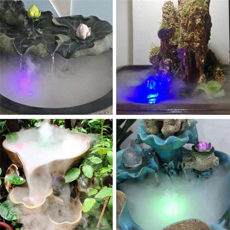12 LED Colorful Ultrasonic Humidifier Mist Maker Fogger for Water Fountain water feature Creating Atmosphere Air Humidifier