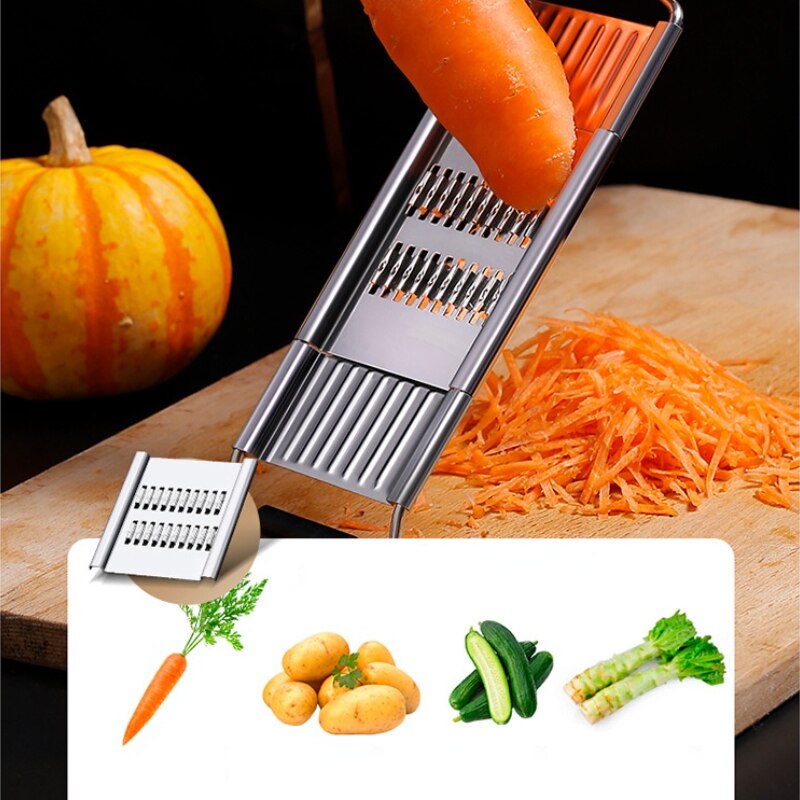 Multifunction 3-in-1 Grater Vegetable Cutter Household Cucumber Potato Cheese Slicer Garlic Masher Chopper Kitchen Accessories