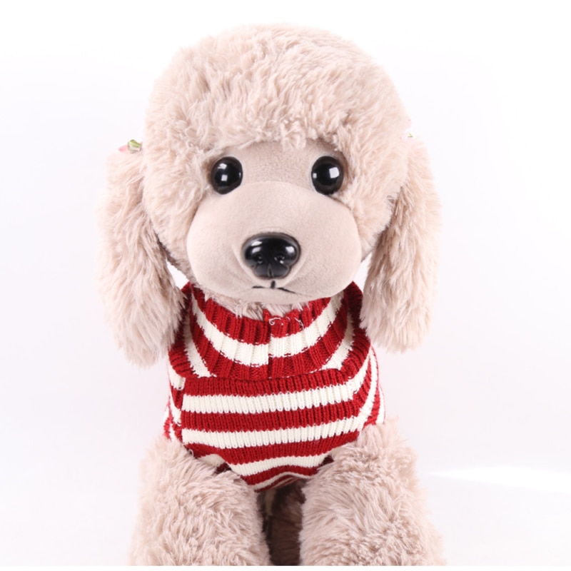Kæledyr hund sweater strik beklædning vinter hund tøj kat tøj stretch hunde outfit puddel bichon pomeranian schnauzer kæledyr kostume