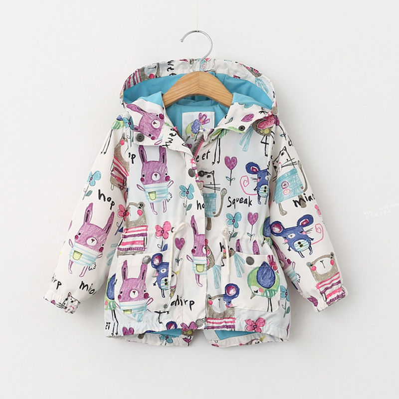 Kinderen Peuter Baby Kinderen Baby Jongens Meisjes Lange Mouwen Dieren Hand Print Jacket Coat Hooded Bovenkleding: 7