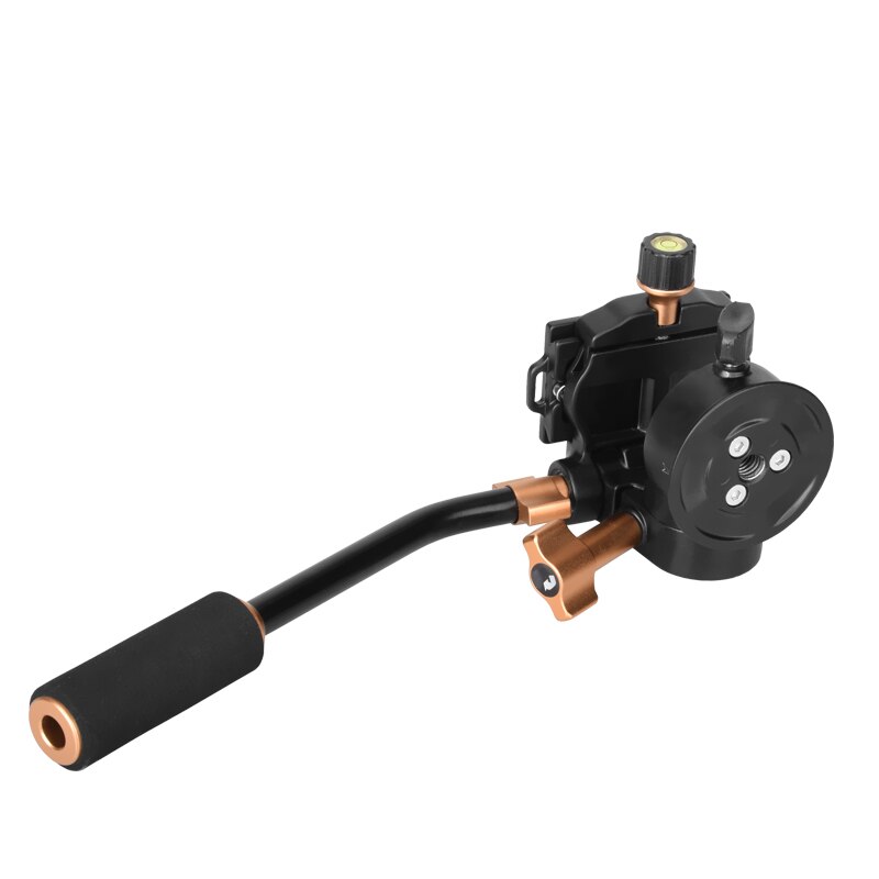 Profissão Q08S 3-Way Fluid Cabeça Balancim Vídeo Tripé de Alumínio Bola de Cabeça para DSLR Camera Tripod