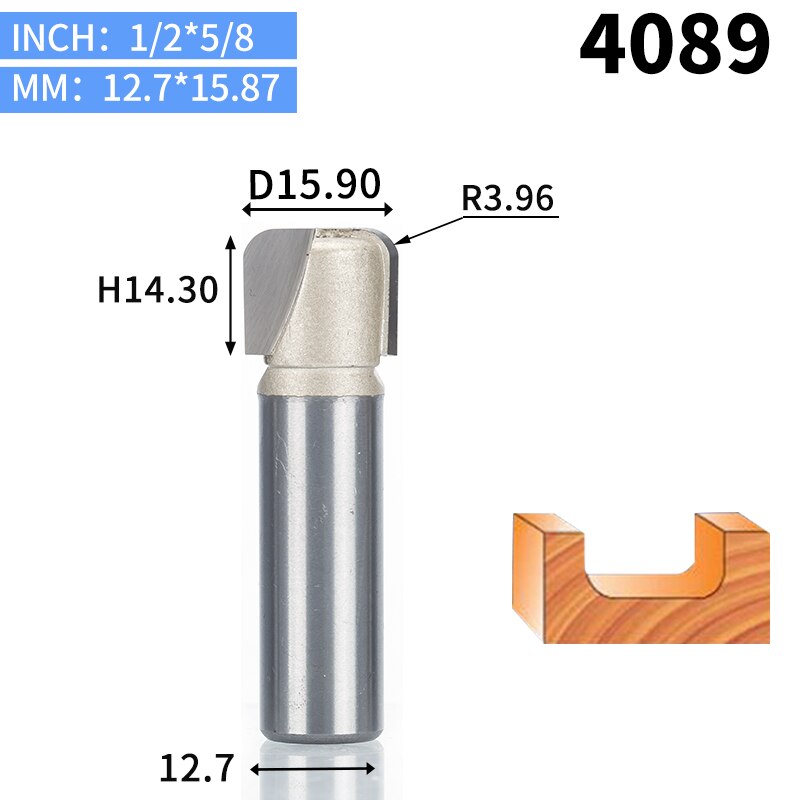 Huhao 1 stuks 1/2" schachtkom & lade sjabloon freesbit wolfraamcarbide frees voor houtbewerking snijgereedschap houtfrees: 4089
