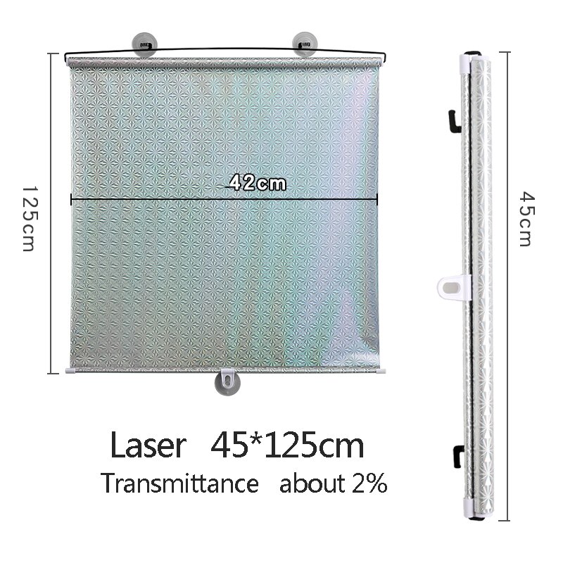 Solkremgardin til vindu bil blokk solskjermingen sugeskive perforeringsfritt kjøkken balkong teleskopisk soltett: laser 45cm