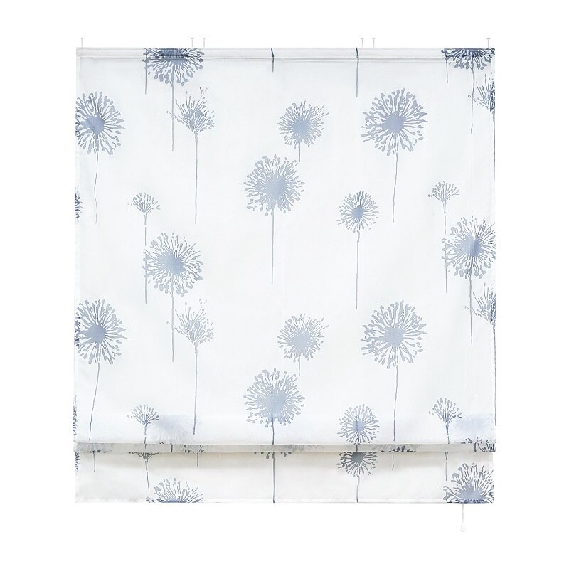 Pastorale rideau romain pissenlit Tulle rideaux pour la cuisine salon pure fenêtre Voile panneau de criblage drapé ruban magique: W100cm x H140cm