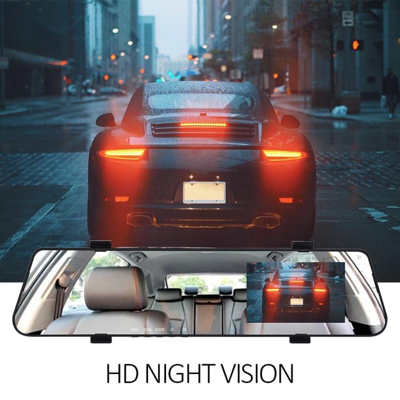 4.3 Inch IPS Front And rear view camera 170 Degree Driving recorder Dual Lens car DashCam Camera FHD 1080P drive DVR Mirror
