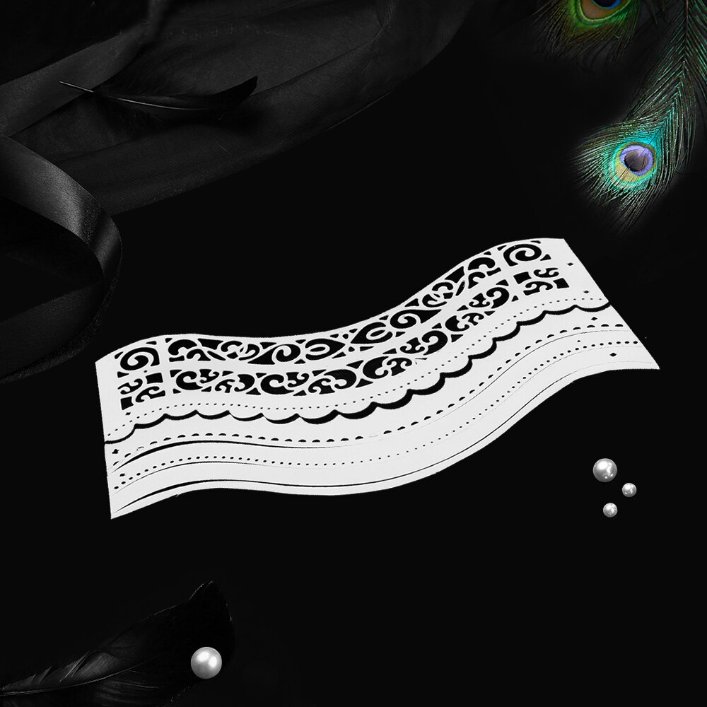 Lace Edge Metal Cutting Dies Mold Embossing Curved Wavy Border Scrapbooking Stencil Paper Card Making DIY Christmas Card Decor