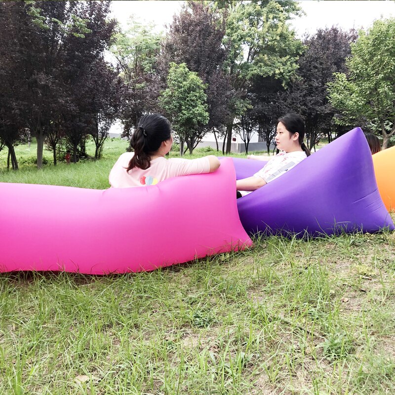 Schnelle Faltung Licht schlafsack Wasserdichte Aufblasbare tasche faul Sofa Camping schlafsäcke Luft bett Erwachsene Strand Salon Stuhl
