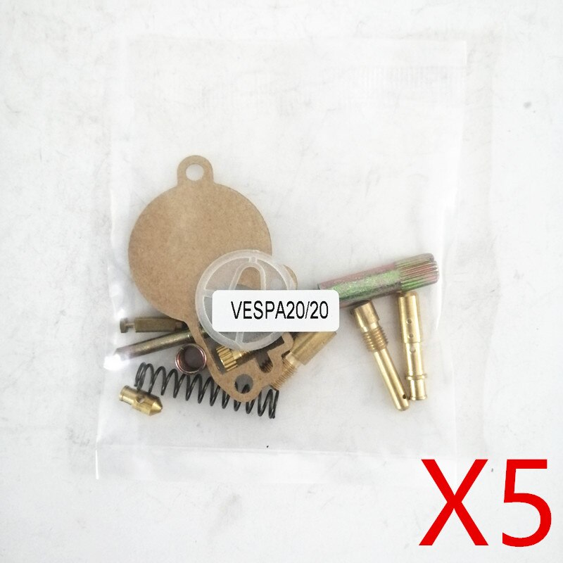 Motorcycle Carburetor Gasket Repair kit For Vespa Lml Spaco For Dellorot P 1051 Si 20-20d Lml 3 Port Orado Nv Nv3: 5 PCS