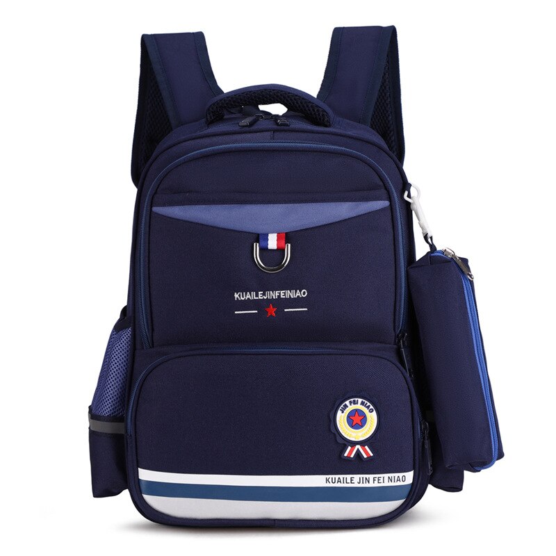 Torby szkolne chłopcy dziewczęta plecaki dla dzieci plecak robić szkoły podstawowej ortopedyczne tornistry plecak plecak dziecięcy mochila infantil: ciemny niebieski