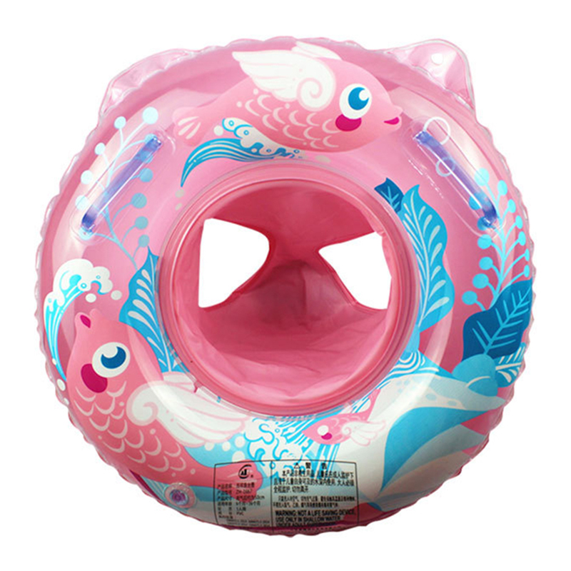 Baby Inflatable Swimming Ring Cartoon Animals Swim Circle For Kids Baby Float Pool Accessories Inflatable Circle For Children: pink fish