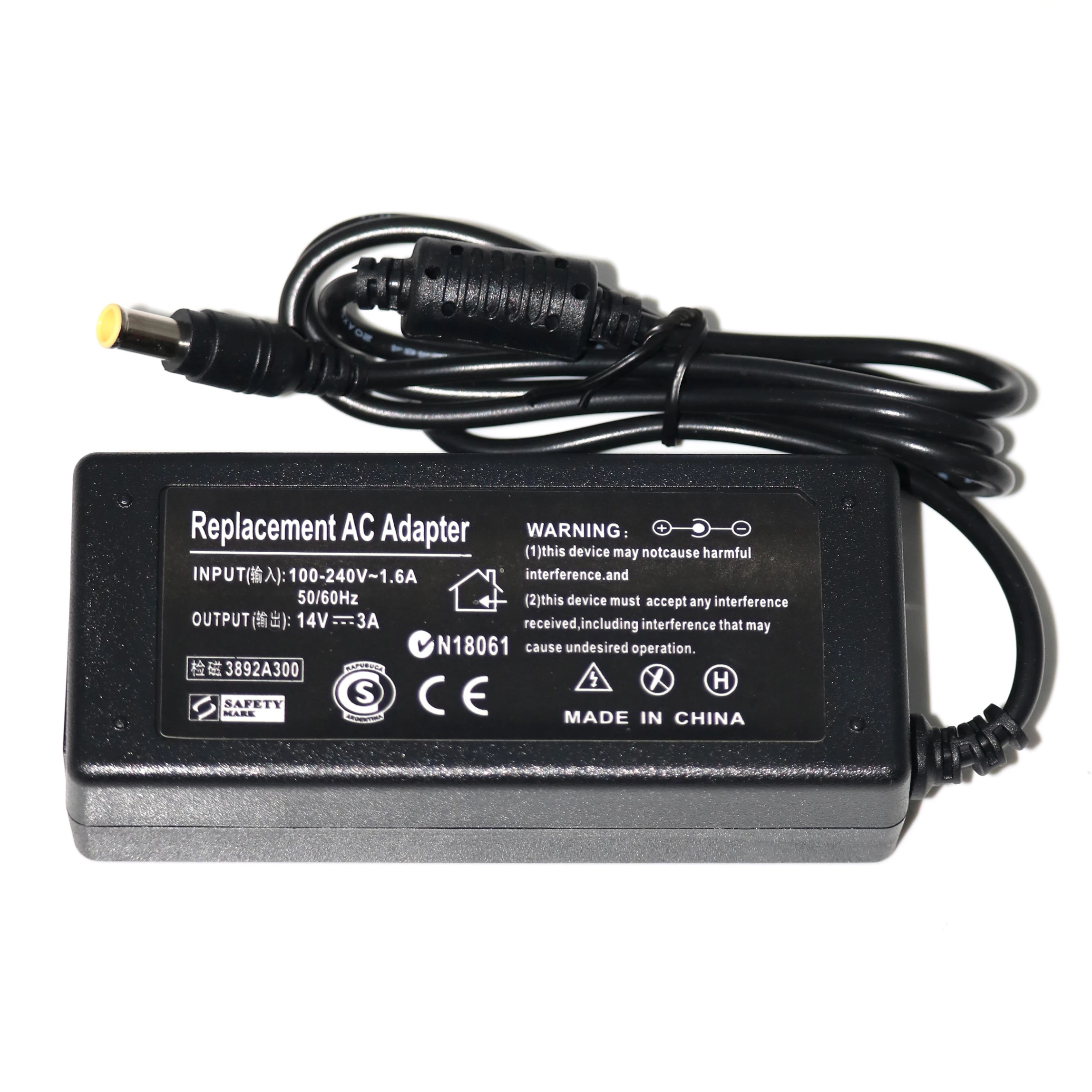14V 3A 42W Adapter for Samsung Monitor SyncMaster S22C300H P2770 SA350 UE590 S27D360H UN22F5000AF S27B350H S27E390H Power Supply