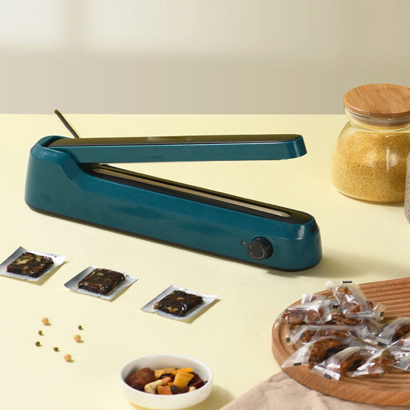 Food Vacuum Sealer Portable Bag Clips Handheld Mini Electric Heat Sealing Machine Seal Packing Plastic Impulse Sealer: Upgrade Green
