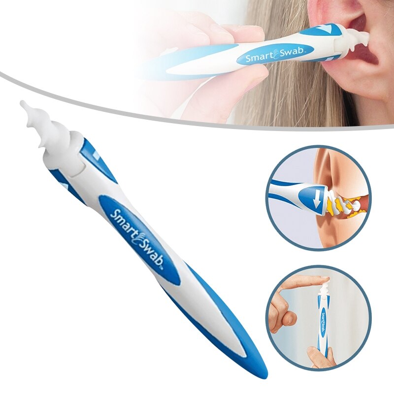 2 Styles Ear Cleaner Rotating Earwax Cleaner Soft Painless Spiral Dig Wax Ear Wax Remover With 16pcs Replacement Heads