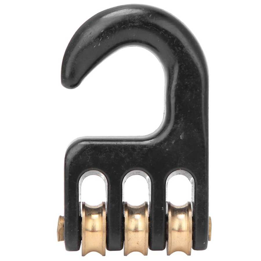 Gancho Universal de polea para aparejo de Windsurf, aleación de aluminio duradero, negro, rueda de 3 rollos, accesorios de Hardware para Windsurf
