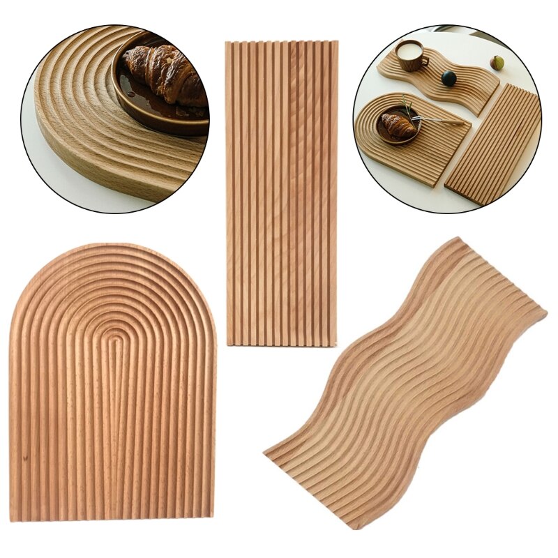 Water Rimpel Brood Dessert Lade Snijden Snijplank Creatieve Geometrische Plaatsing Plaat Gebogen Oppervlak Art Mold