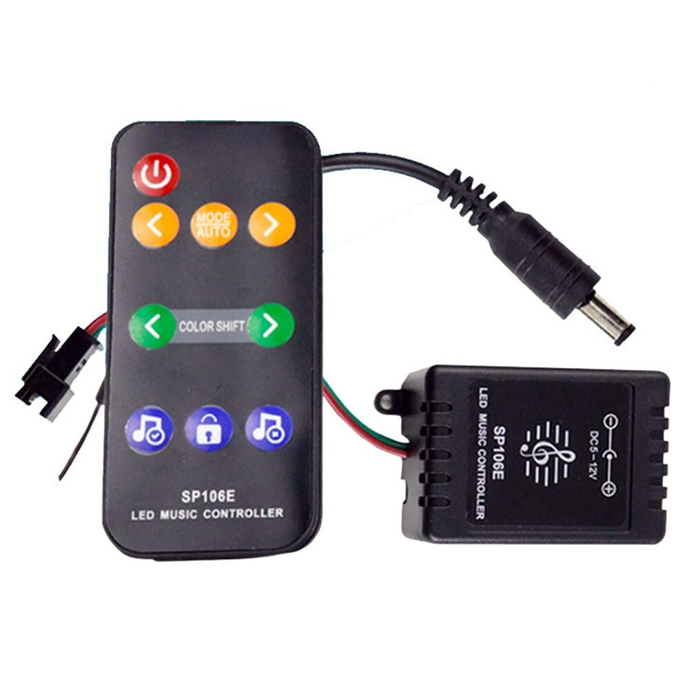 WS2812B WS2811 Led Strip Controller Music Wifi Bluetooth Led Controller SP108E SP107E SP106E SP105E SP110E 14/17/21 Keys DC5-24V: SP106E