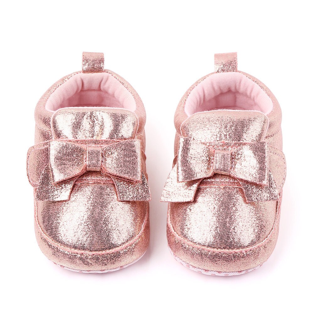 Nyfødte baby piger sko bling bling bowknot prinsesse sko forår afslappet fest småbørn pige fodtøj spædbørn pige sko  d30