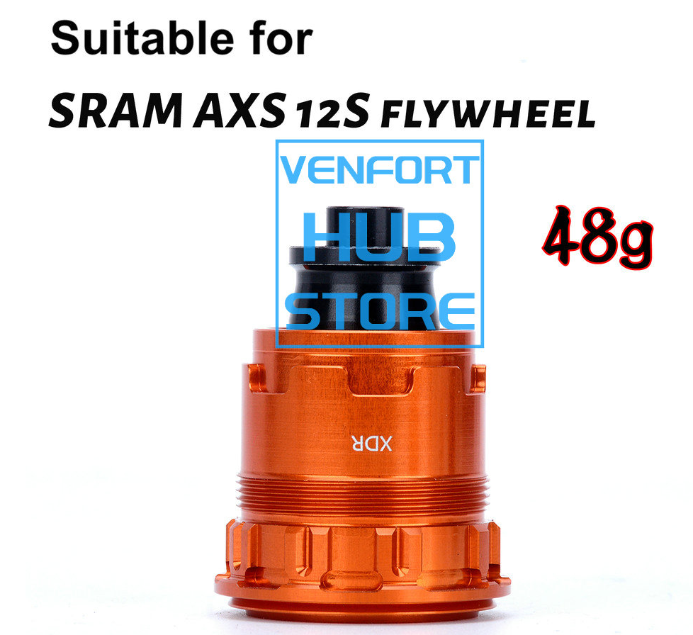 VENFORT GOLDIX HUB Ratchet Freehub Body For MTB BIKE SRAM XD Micro Spline HG 9/10/11/12S QR/THRU/BOOST: light yellow