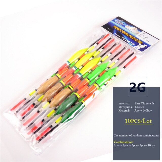 Vis Koning Vissen Vlotter Karpervissen Accessoires 10 Stk/set 2G 3G 4G 5G Dobbers For A Vissen flotteur De Peche Drijvende Pesca: 562-2g