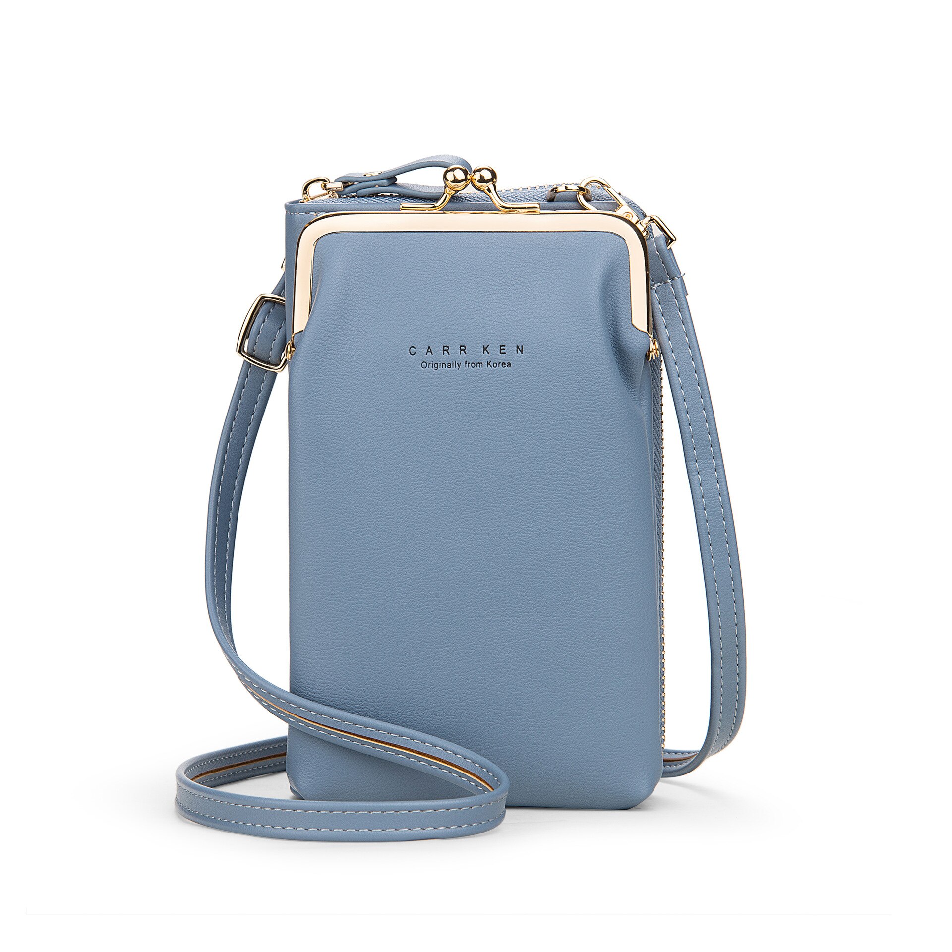 Mode Kleine Crossbody Tassen Vrouwen Mini Pu Lederen Schoudertas Messenger Bag Voor Meisjes Clutch Dames Card Telefoon Portemonnee Rits Flap: Blue