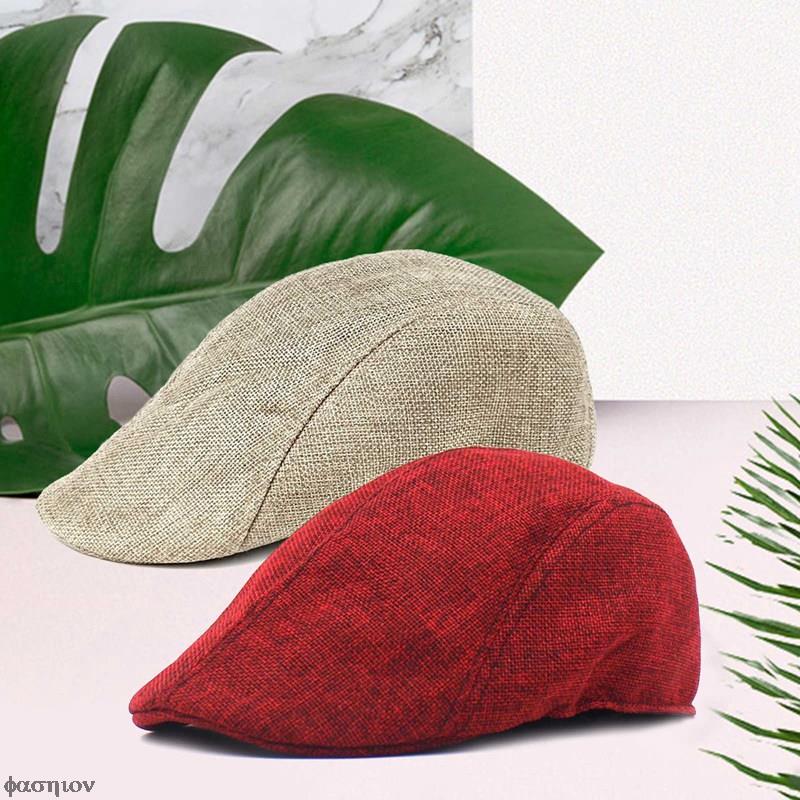 Western Style Classic Irish Flat Ivy Cap Tweed Newsboy Cap For Men Dark Grey Khaki Retro Cap For Men And Women