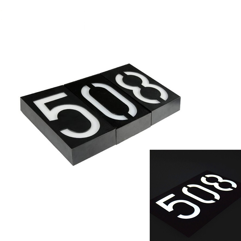 Lampe de porte murale solaire | Étanche, numéro maison, Plaque d'adresse pour porte d'hôtel, boîte aux lettres, Plaque numérique, lampe de porte murale