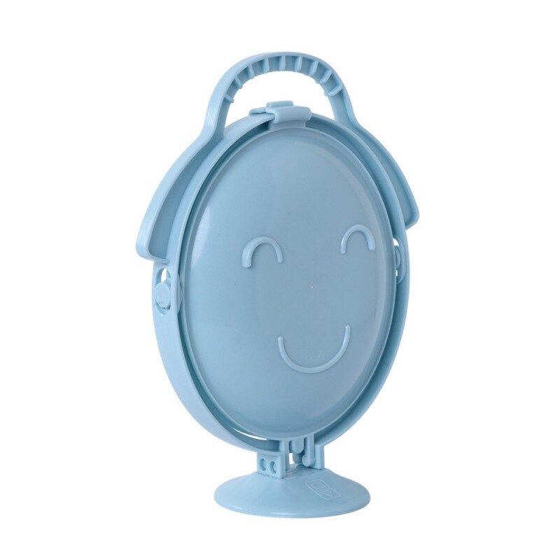 Platos de plástico plegables para salida de pícnic, platos portátiles para aperitivos, cuenco, bandeja, suministros para en casa: Blue