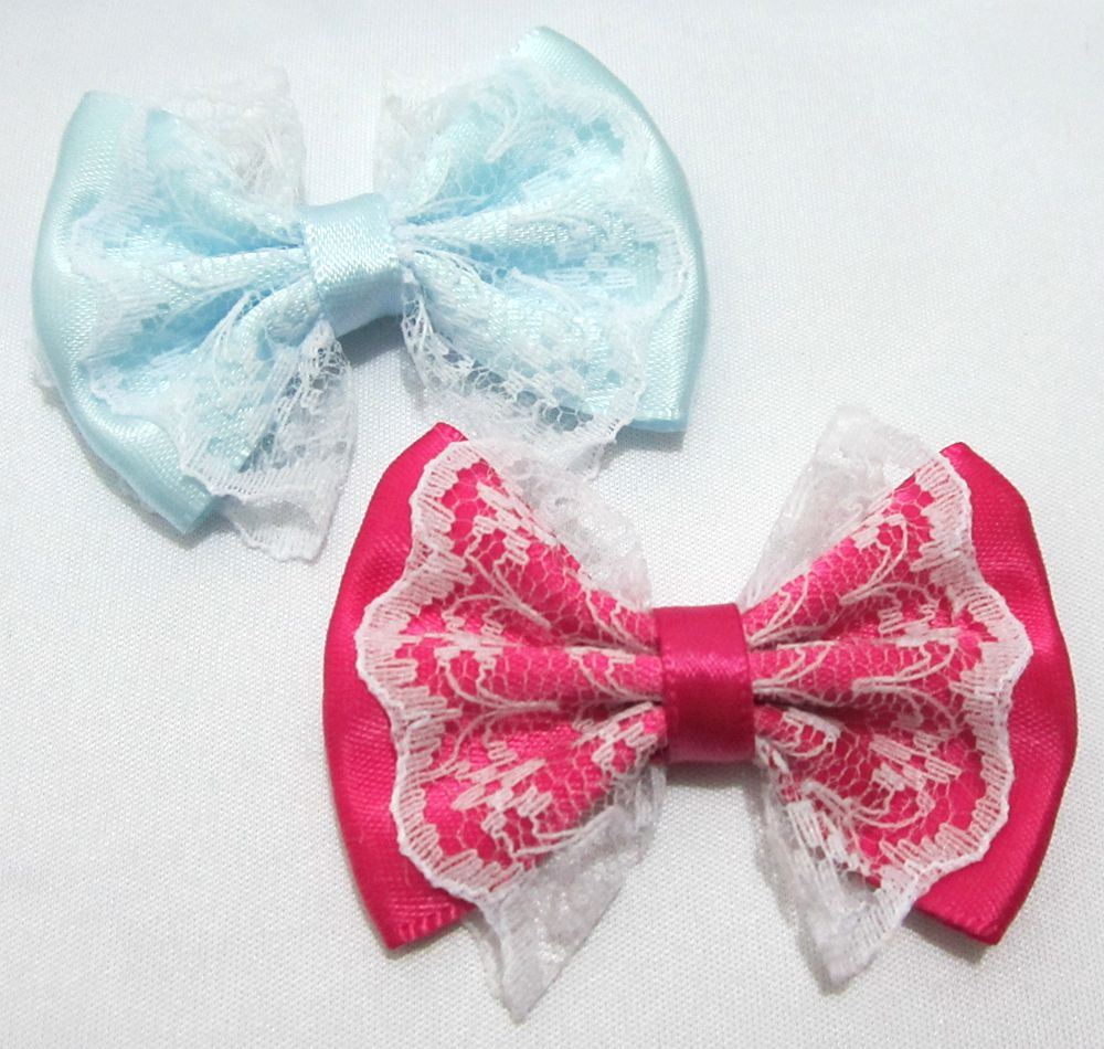 10 stuks/partij 55mm*35mm organza satijnen lint strik applicaties knutselen diy bruiloft  a01