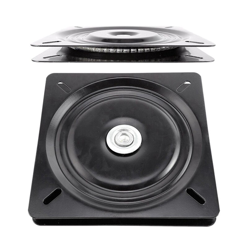 2 Piece 6 inch Bar Stool Swivel Plate Replacement, Square Swivel Mechanism for Recliner Chair Or Furniture - Ball Bearing Swivel