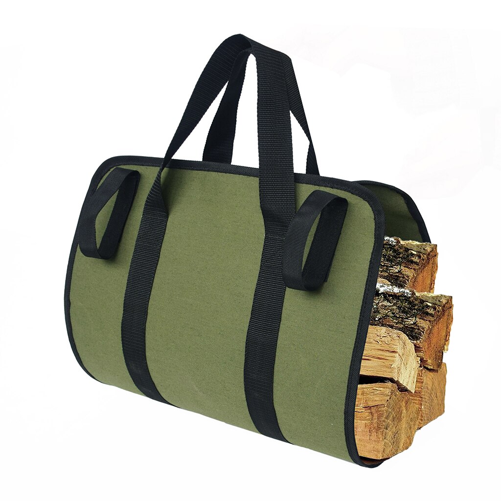 Canvas Firewood Log Tote Bag Logging Carrier Firewood Totes Bag Holder Storage Package Carrying Fireplace Large