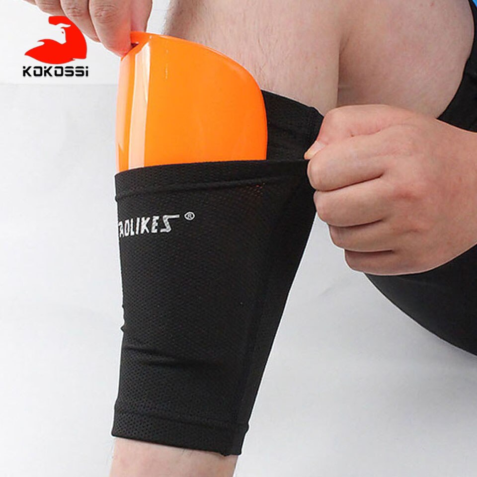 KoKossi paire Aolikes Football Football tibia garde adolescents chaussettes tampons professionnels boucliers Legging shinguard manches équipement de protection