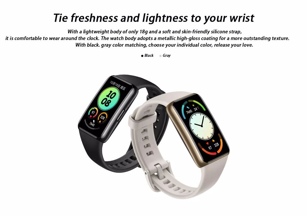 Huawei – bracelet connecté sportif Band 6 Pro, écran entièrement tactile, NFC, moniteur de fréquence cardiaque, de sommeil et de température corporelle, étanche, , 90%