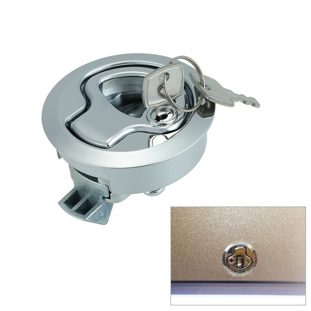 Flush Pull Slam Latch Hatch with RV Door Lock 1/2 Inch Door for RV Marine Boat Suitable