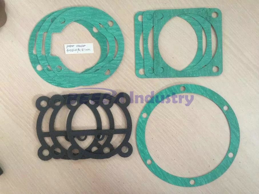 1 set, dafeng pappersbricka, ventilplatta packning, cylinder packning, cylinder lock packning för remdriven luftkompressor 51/65/90