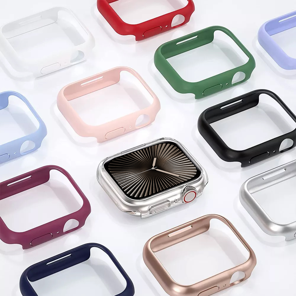 Cover For Apple Watch 10 Case 46mm 42mm 41mm 45mm 44mm 40mm 38mm Accessories PC Protector bumper iWatch Series 9 7 8 6 se 5 4 3